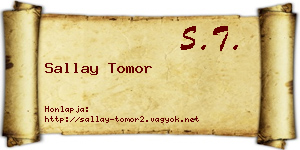 Sallay Tomor névjegykártya
